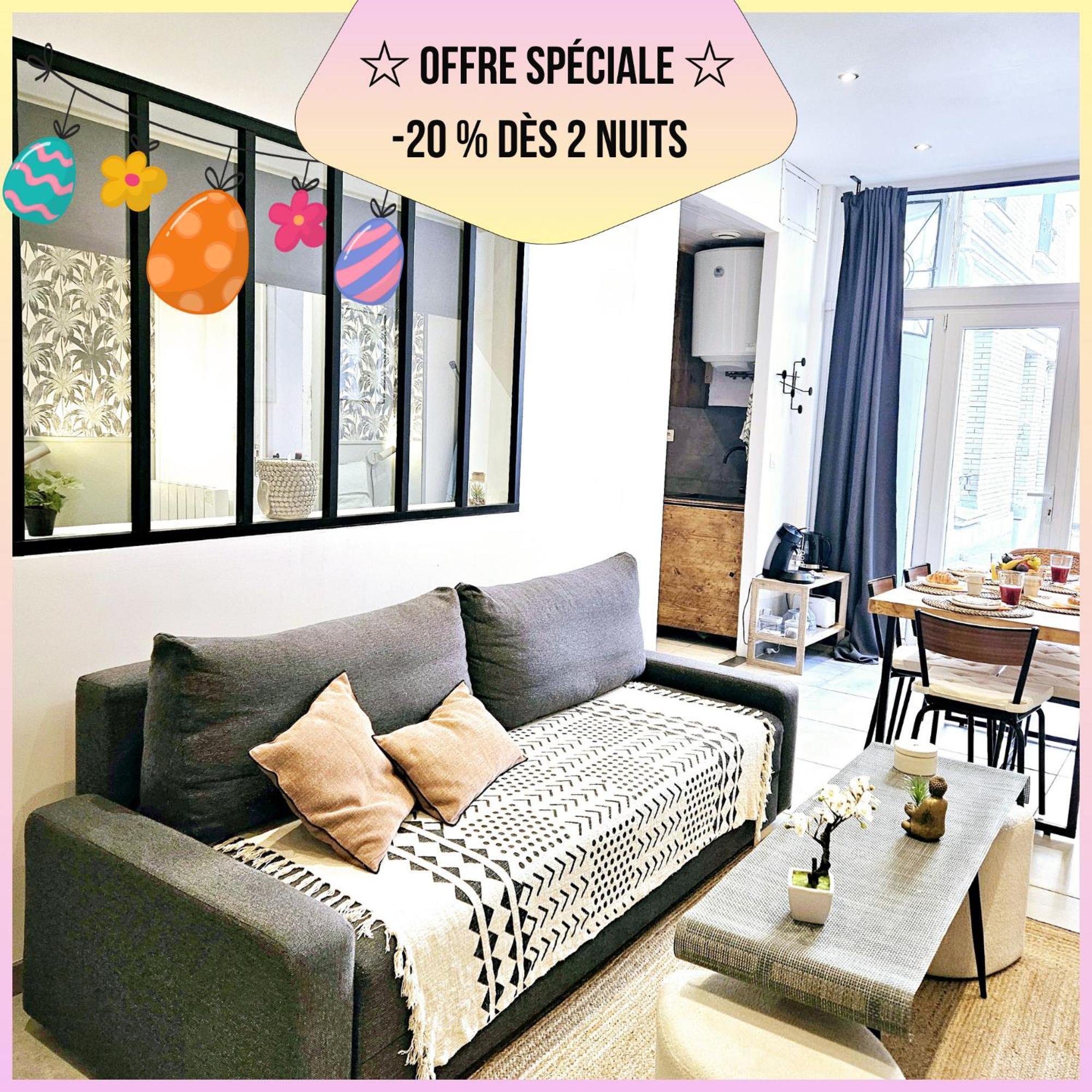 Refuge Urbain - Ideal Pro, Familles & Amis - Le Calme En Hypercentre - Wifi Haut Debit - Netflix - Machine A Laver - Gare, Cathedrale, Commerces, Restaurants & Transports En Commun A Moins De 10 Minutes A Pied رانس المظهر الخارجي الصورة